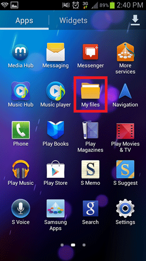 Android Apps, My Files